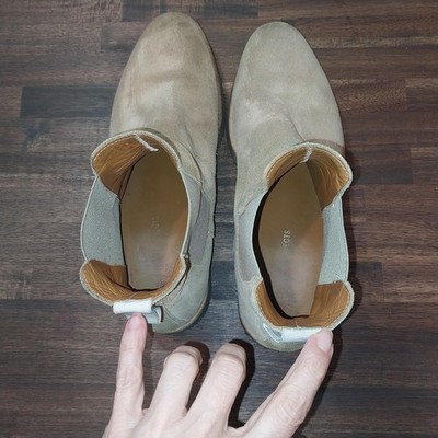 Common Project Chelsea Ankle Boots Shoes Men 11.5 Beige Suede Casual Rubber Sole Common project chelsea boots. - Gem main image 4