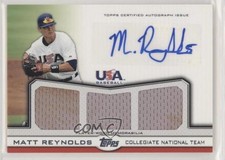 2011 Topps USA Baseball Team Triple Relics /214 Matt Reynolds #ATR-MR Auto a2v