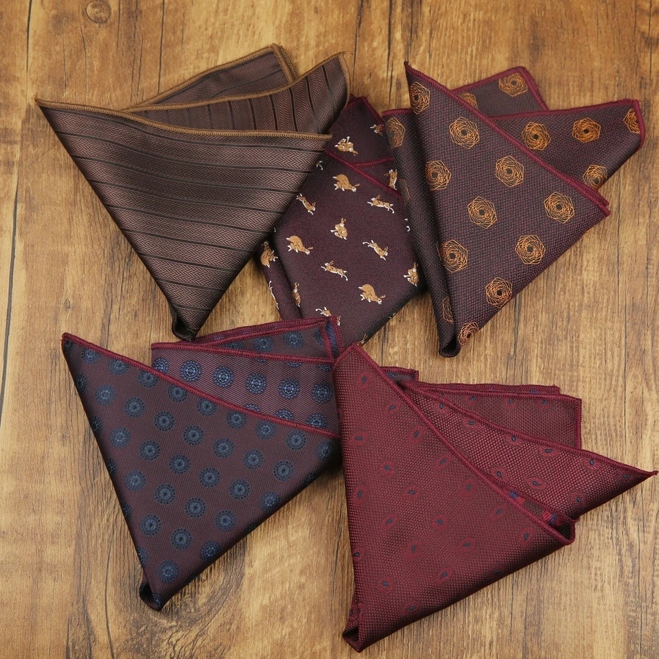 Pocket Square Vintage Paisley Handkerchief Men's Chest Business Suit Accessories - Image 3 of 4