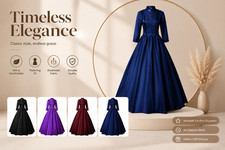 Women's Victorian Renaissance Ball Gown Gothic Medieval Masquerade Dress