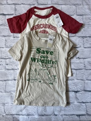 Set Of 2 Boys Abercrombie Kids Size 5/6 T-Shirts NWT