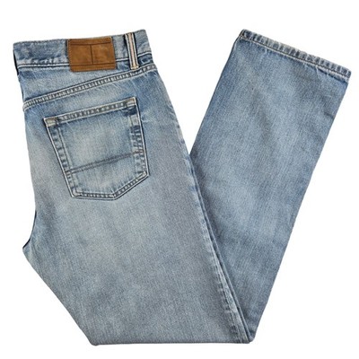 Tommy Hilfiger Herren Jeans Straight Fit helle Waschung blau Größe W36 L34