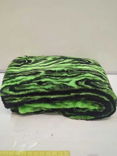 New Minky Couture Neon  UFO Designer Plushy Blanket Luxury 88x58