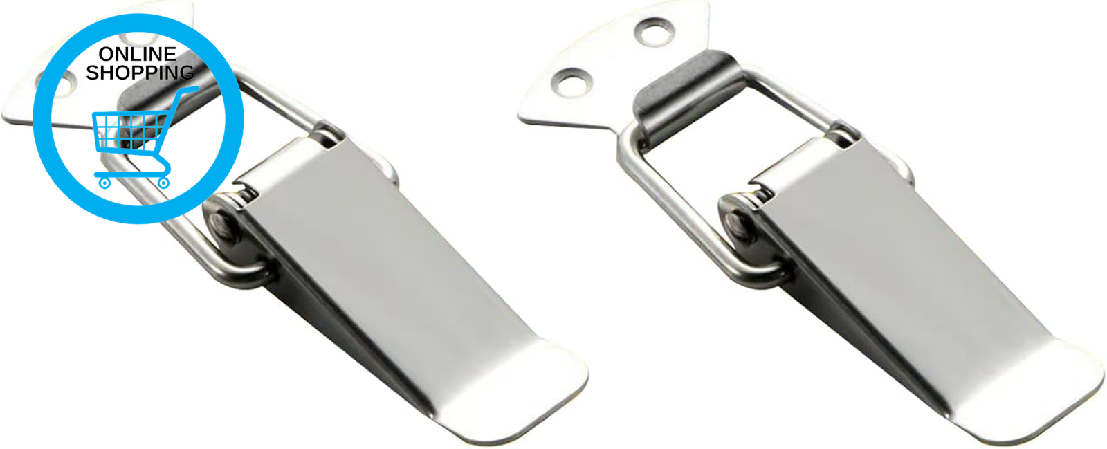 2PCS Spring Loaded Toggle Latch Unlocked.304 Stainless Steel Tension Clasp 90Mm,