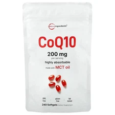 CoQ10, 240 Softgels (100 mg per Softgel)