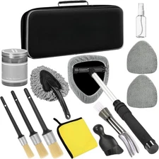 Windshield cleaning tools, 13-piece car interior cleaning kit