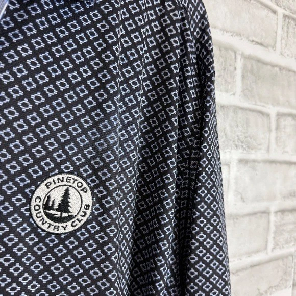 Polo de golf FootJoy FJ Primary negro AOP Pinetop CC Performance para hombre 2XL elástico Foto 3 de 4