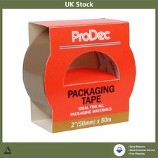 Durable 2" x 50m Brown Packing Tape for Moving Boxes - Moisture and UV Resistant