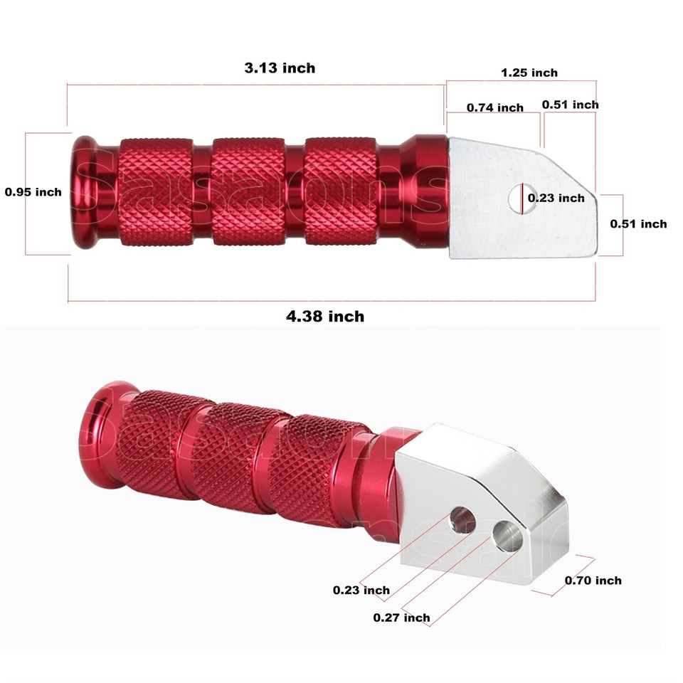Rosa-Rosso CNC Honda Anteriore Posteriore Set Piede Pegs CBR 600 F4i