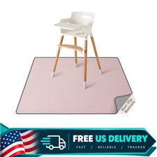 Baby Splat Mat 50.4x50.4 Inch Waterproof Wipeable Under High Chair, Anti-Slip...