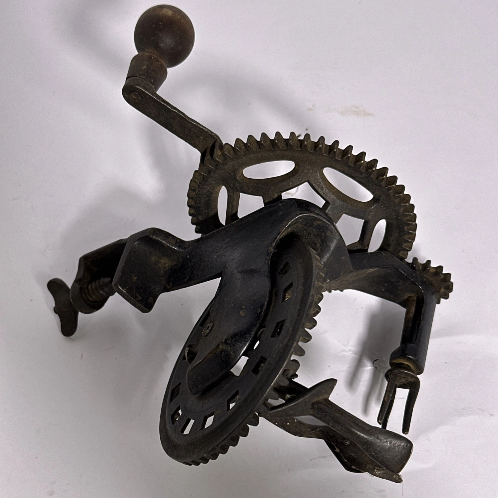 Antique C.E. Hudson Apple Peeler 1882 Leominster Massachusetts Cast Iron