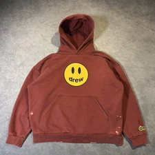 Drew House Hoodie Mens XL Burgundy House Mascot Oversized Distressed Rare