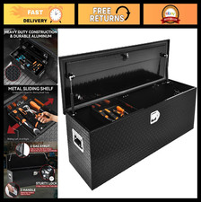 Heavy Duty Aluminum Truck Bed Tool Box 49 With Sliding Shelf Diamond Plate Lo Heavy Duty Aluminum Truck Bed Tool Box 49 With Sliding Shelf Diamond Plate Lo