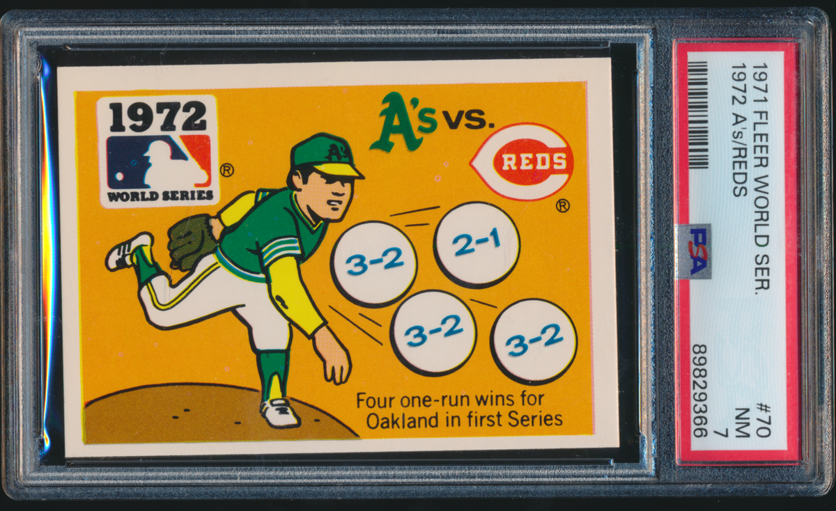 71年ワールドチャンピオンシリーズ パンフレット 1971 Fleer World Series #70 1972 A's/Reds PSA 7 | eBay