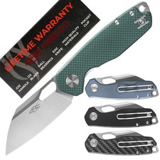 GANZO FH924-GR Pocket Folding Knife Wharncliffe D2 Steel Blade G10 Anti-Slip ...