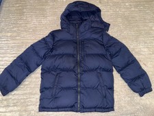 Girls Medium 10-12 Polo Ralph Lauren Navy Blue Down Puffer Jacket Hooded