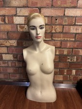 Vintage Female Mannequin Torso Head Blonde Sculpted Retro Shop Display