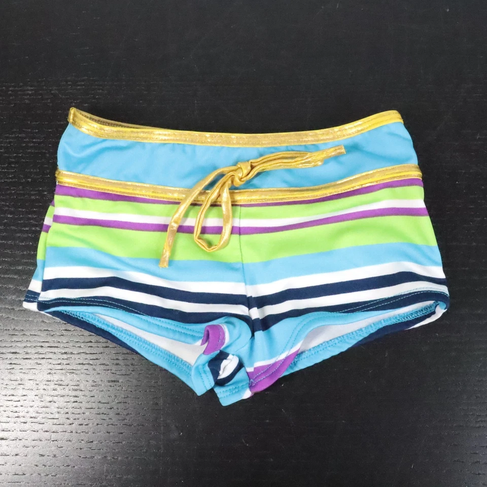 Bebé Phat Niño Pequeño Niña 4 2 piezas Rayas Halter Bikini Niño Traje de Baño Corto Foto 4 de 4