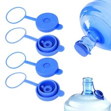 Simpldell 4 Pack Reusable Water Jug Caps for 3 & 5 Gallon Bottles, 55mm FoodG...