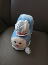 Vtg Eden Blue Train Plush Baby Express Toy Musical Railroad Song 8 works