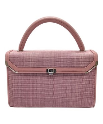 COMTESSE Horsehair Leather Handbag Pink Women's Used Authentic