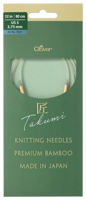 Clover Stricknadeln: Rund: Fest: Drehbar: Pro Takumi Bambus: 80 Cm X 3,75 Mm