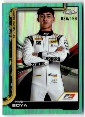 Topps 2025 Chrome Formel 1 No. 54 Mari Boya Teal Refractor 36/199