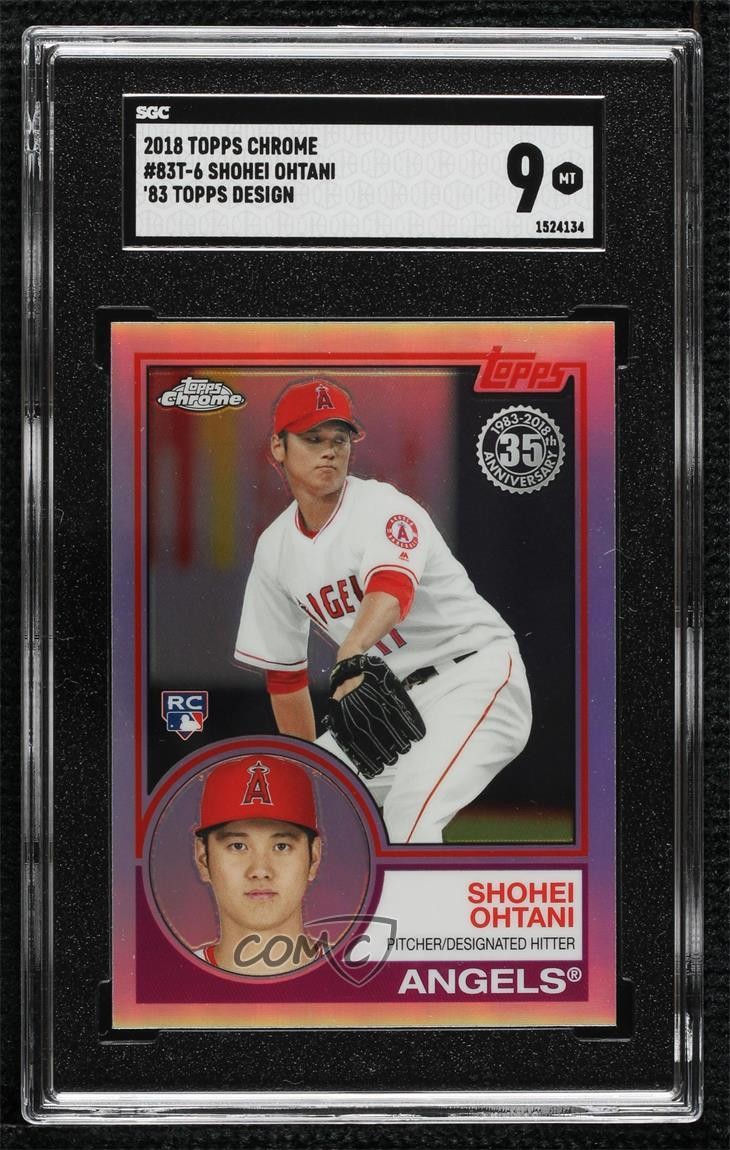 2018 Chrome 1983 Topps Refractor Shohei Ohtani #83T-6 SGC 9 MINT Rookie RC 8yo
