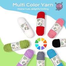 Yarn for Crocheting, Knitting, Tufting, Craft, 3 Pack of 100g/3.5oz Crochet Yarn