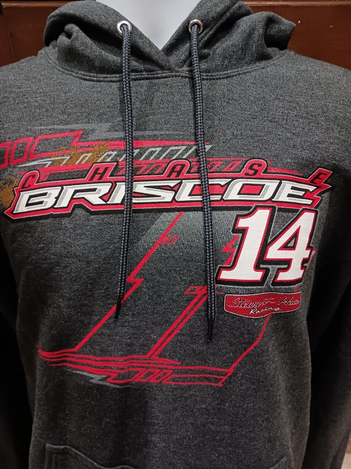 Stewart-Haas Racing Grande Persecución Briscoe Mahindra Ford Sudadera con Capucha Camisa Gris NASCAR Foto 2 de 4
