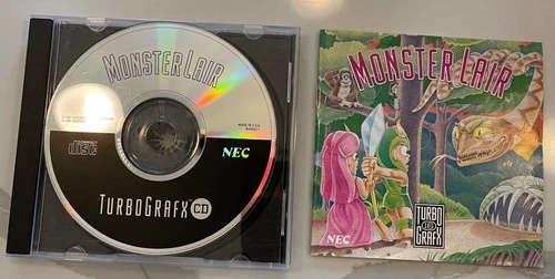 Monster Lair (TurboGrafx-CD, 1989) working with original case and manual