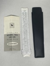 Vintage Sterling Slide Rule # 594 Decimal Trig Multi Log 1965 with Case, USA!