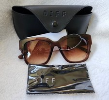 DIFF Eyewear Bella II Oversized Sunglasses   Tortoiseshell   Brown Gradient NWT