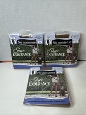 No Nonsense Sheer Endurance Pantyhose Control Top Rich Pecan Sz C Lot 3