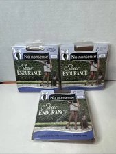 No Nonsense Sheer Endurance Pantyhose Control Top Rich Pecan Sz C Lot 3