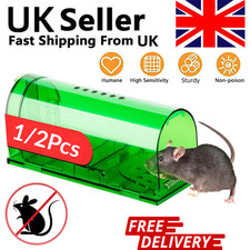 2PCS Mouse Trap Humane Live Catcher Vermin Rodent Cage Pest No Kill Reusable