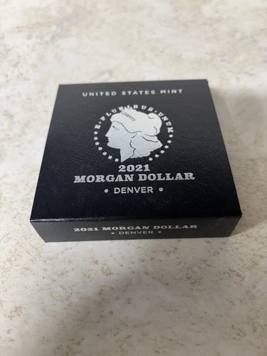 Denver Mint Mark Morgan Silver Dollar Coin 2021-D with Original Mint Box and COA