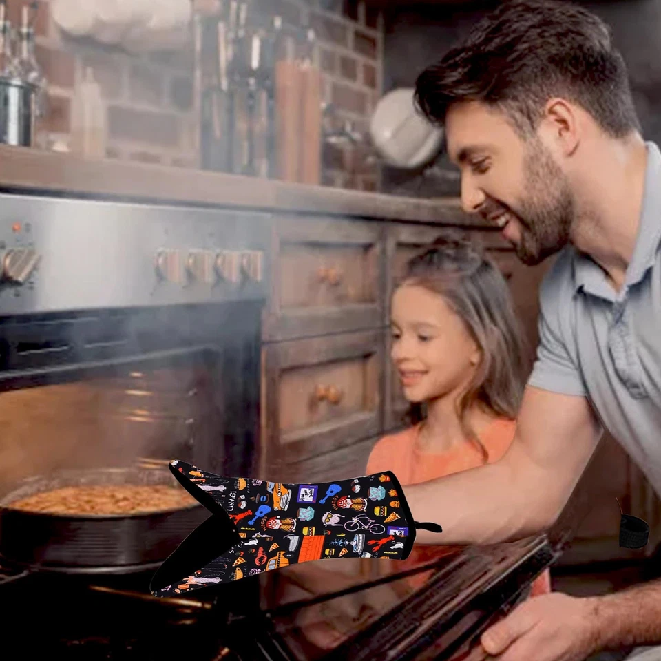 5 PIEZAS Divertidos Regalos para programas de televisión, Decoración de cocina temática, Delantal, Mitones para horno, Porta ollas, Ho... Foto 3 de 4