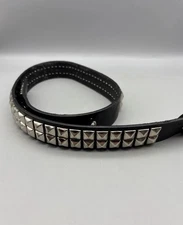 Vintage Y2K Hot Topic Studded Belt Manmade Material Size 28(Peeling On Inside)