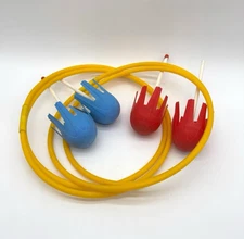 SET (4) Lawn Darts Set Backyard Outdoor Game Great For Kids Of All Ages Red Blue