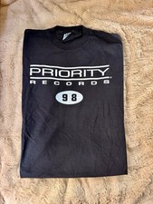 Priority Records 1998 NYC Vintage Promo T-Shirt XXL Plus Vintage HipHop Stickers