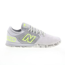 New Balance Audazo V5 Pro Suede Indoor Mens Gray Athletic Soccer Shoes