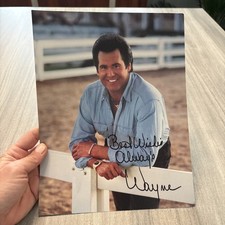 Original vintage Wayne Newton signed autograph photo Picture Singer