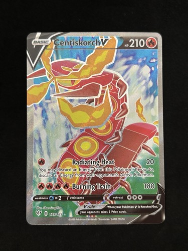 Centiskorch V (Full Art) 179/189 Swsh03: Darkness Ablaze Holo Pokémon TCG - NM
