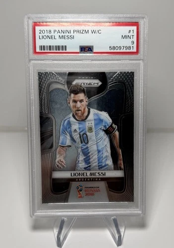 2018 Panini Prizm World Cup LIONEL MESSI #1 PSA 9 MINT