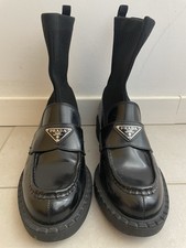 Prada Leather Loafers 39 Black