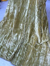  VINTAGE VELVET DOOR  CURTAIN Yellow Chartreuse 83 in Long x  57 in Wide