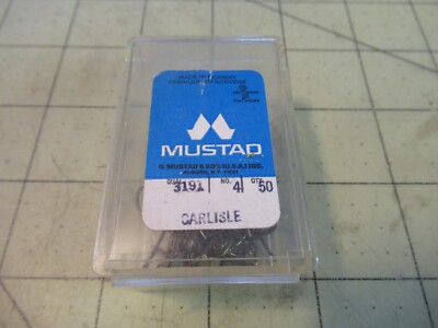 Mustad 3191  Bronze Carlisle Fish Hooks Sz 4 Fly Tying Long Shank Crappie 50 Pcs