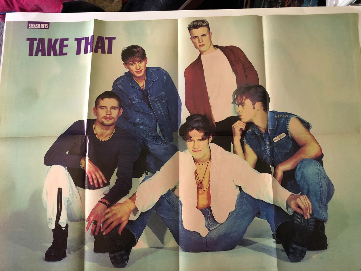 Vintage 90s' Poster East 17 + Take That Foreign Teen Magazine 32X21.5  Inches Hit | eBay