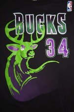 Mitchell  Ness RAY ALLEN No. 34 MILWAUKEE BUCKS MED T-Shirt Jersey